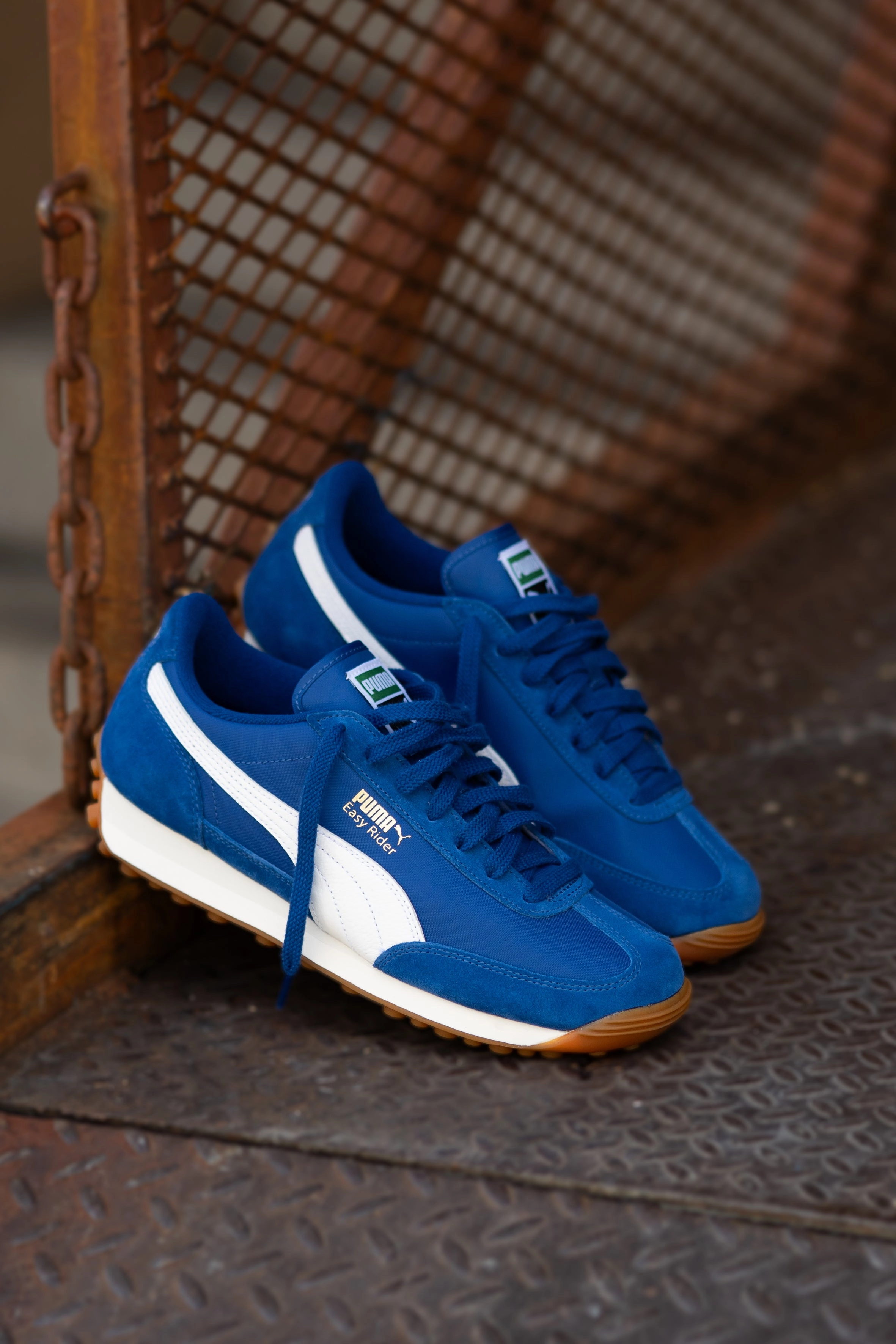 Original Puma Clyde Shoes Mens Puma Easy Rider Vintage (Clyde Royal/ Puma White)