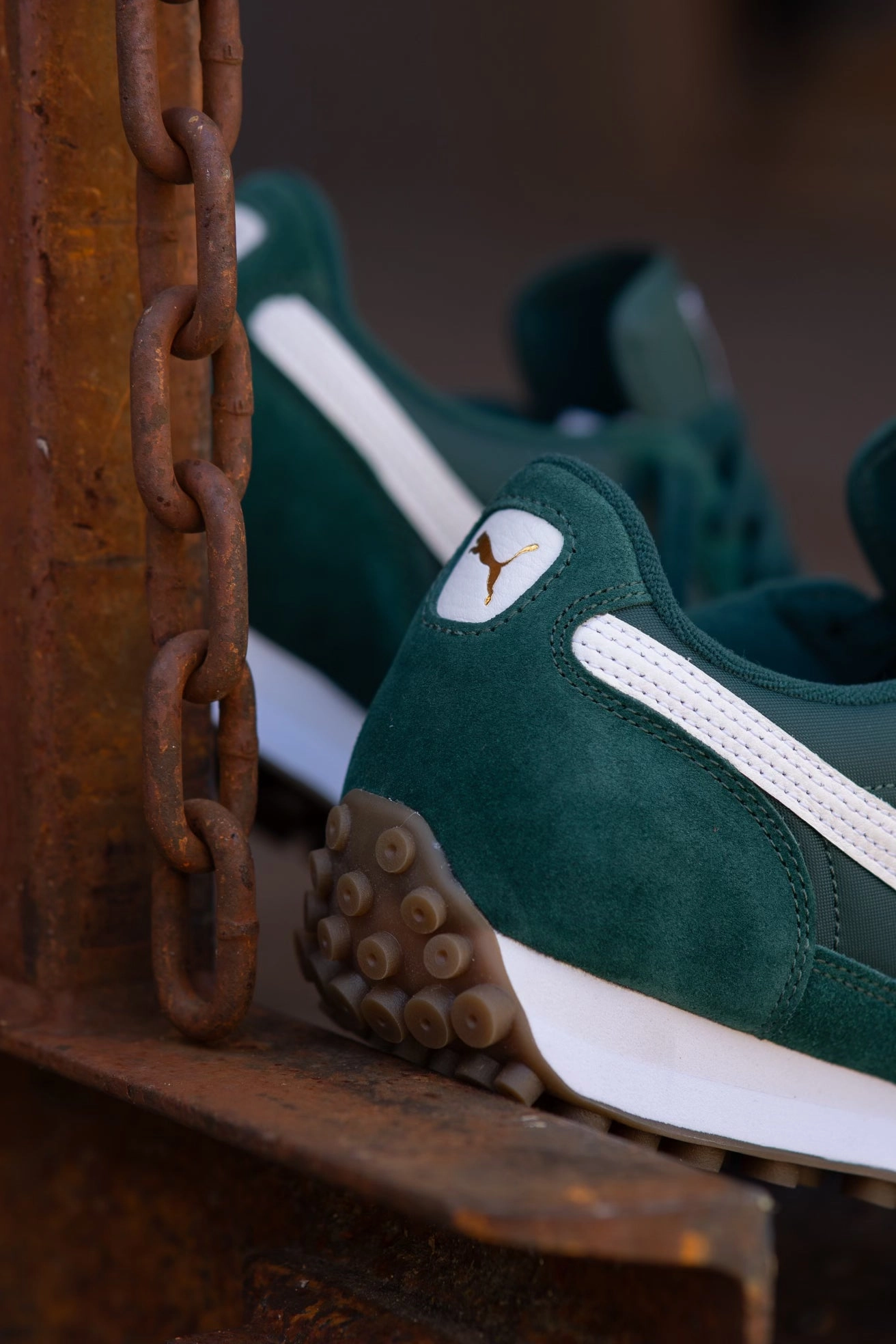 Mens Puma Easy Rider Vintage (Dark Myrtle/Puma White) Slip On Puma Shoes