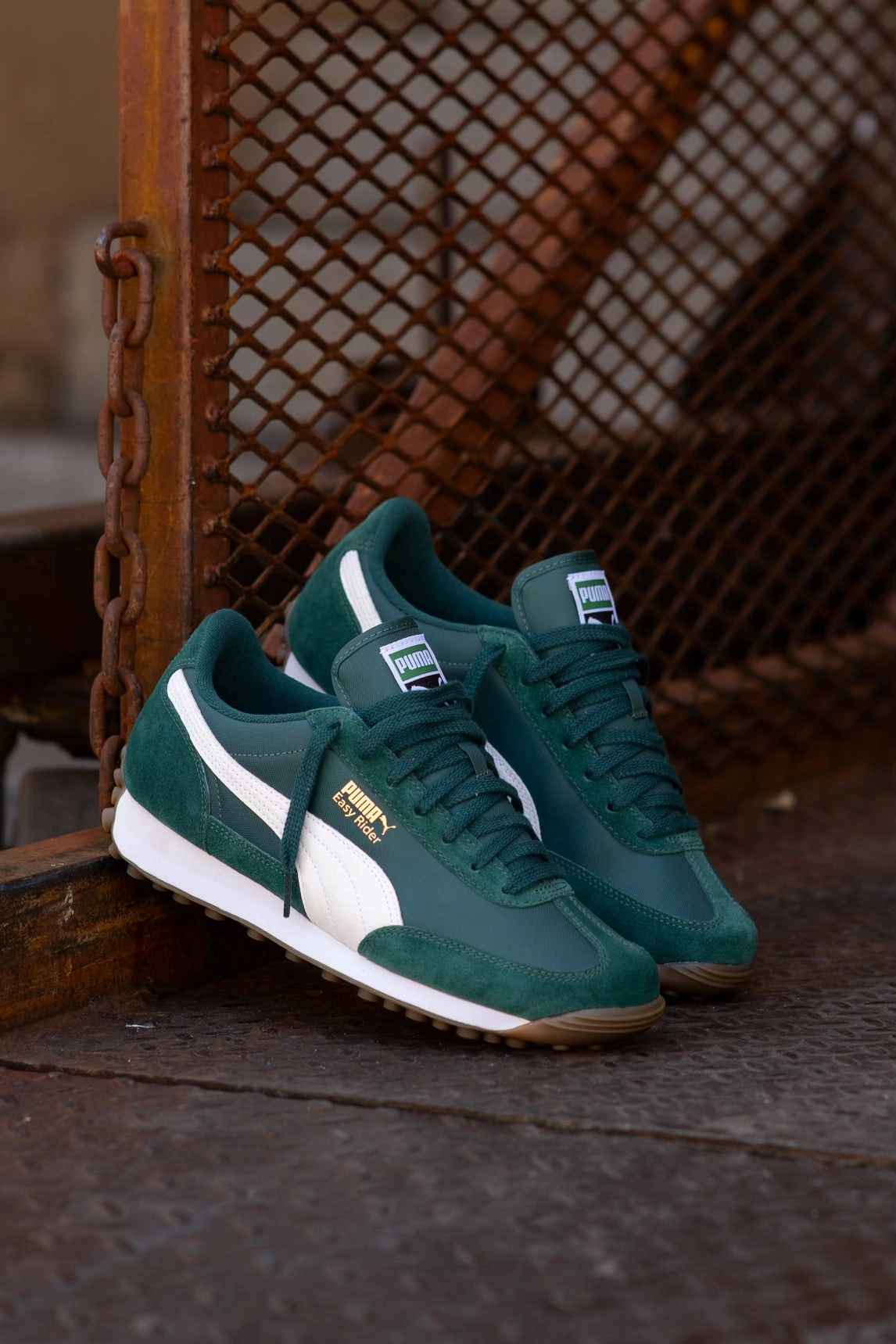 Puma Fusion Nitro Shoes Mens Puma Easy Rider Vintage (Dark Myrtle/Puma White)