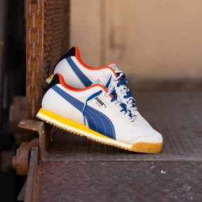 Puma Rsx Ferrari Shoes Mens Puma Roma Podium (Clyde Royal/Creamy Vanilla)