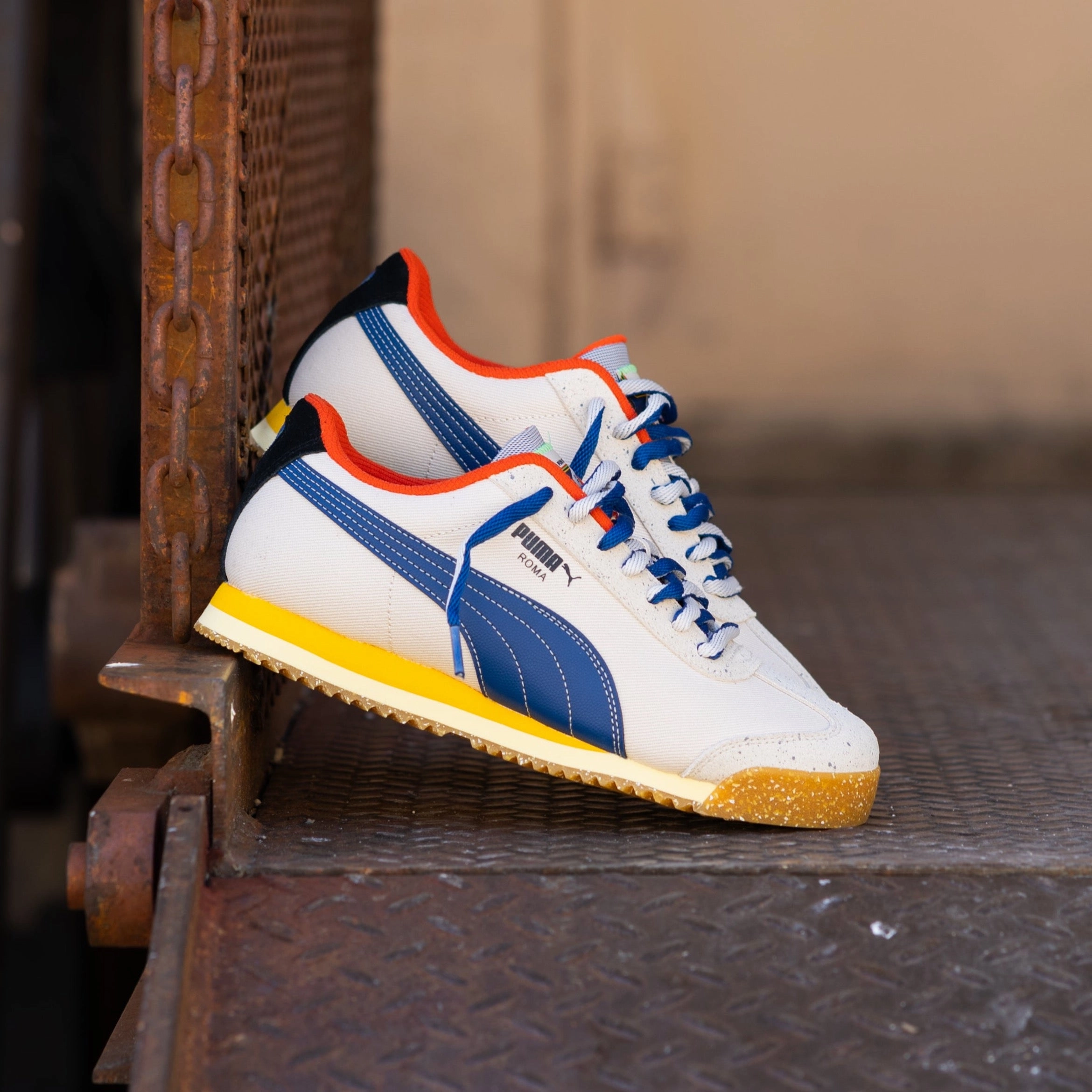 Puma Schumacher Shoes Mens Puma Roma Podium (Clyde Royal/Creamy Vanilla)