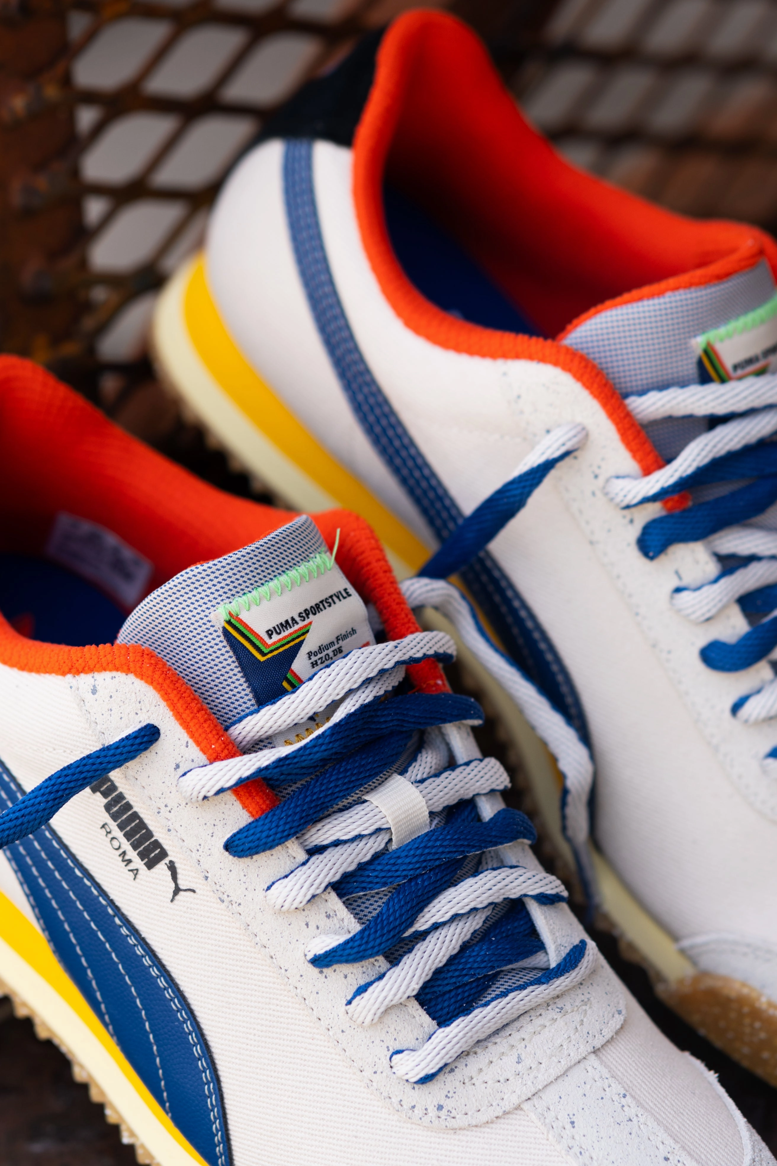 Custom Puma Shoes Mens Puma Roma Podium (Clyde Royal/Creamy Vanilla)