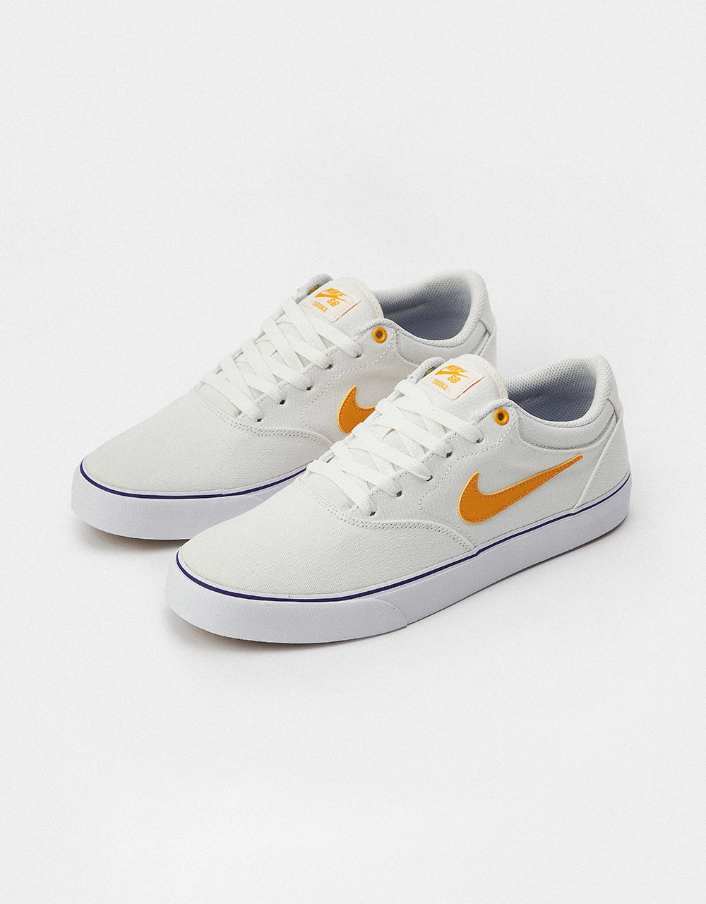 Nike Flyease Basketball Shoes Nike SB Chron 2 Canvas Skate Shoes - Summit White/University Gold