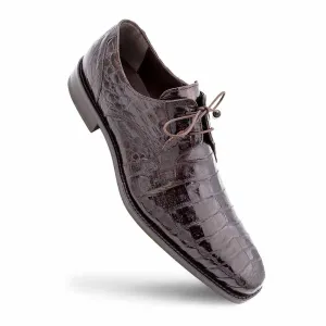 Mezlan of Spain Genuine Crocodile Skin Brown Derby Shoes ANDERSON (USA Men Size) Long Dress Flat Shoes