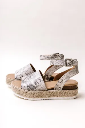 Miranda Espadrille Sandal in Snake Print - FINAL SALE Kelly And Katie Espadrille Wedge Sandal