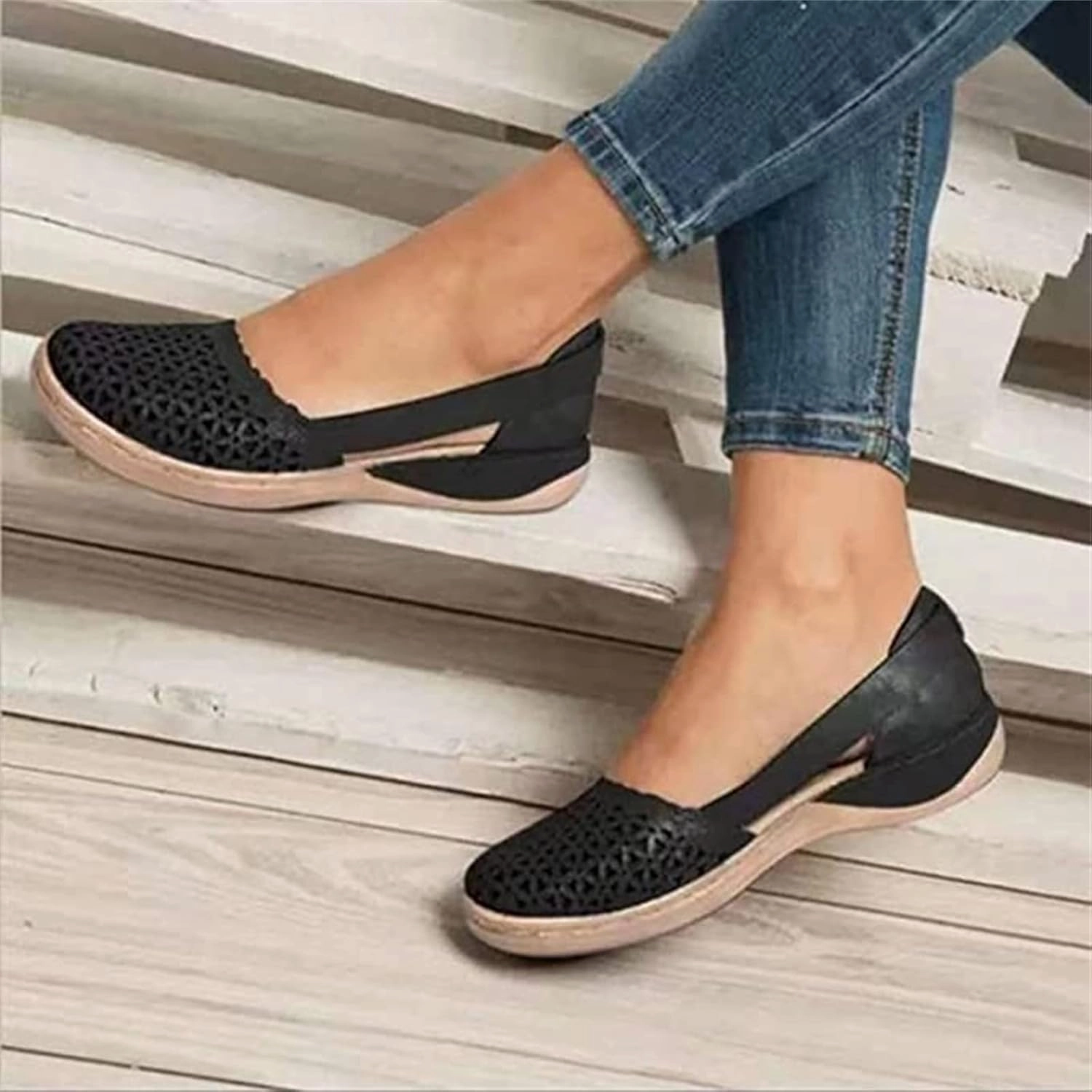 Ladmiple Shoes For Women Sneakers Slip Ons Canvas Shoes Fashion Casual Summer Low Top Platform Walking Flats Loafers Stylish Slip On Sneakers