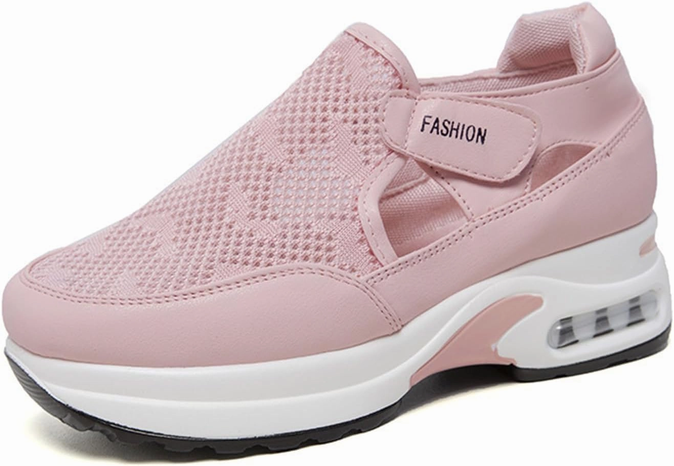 Slip-on Canvas Sneakers Ladmiple Shoes For Women Sneakers Trendy Walking Shoes Slip on Lady Fashion Gym Non Slip Platform Tennis Running Shoes