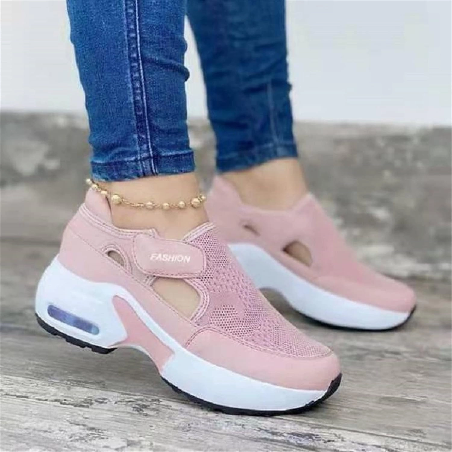 Slip Ons With Socks Ladmiple Shoes For Women Sneakers Trendy Walking Shoes Slip on Lady Fashion Gym Non Slip Platform Tennis Running Shoes