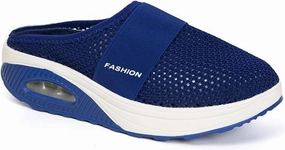 Tennis Shoes 80s Mules Shoes for Women Backless Walking Sneakers Mesh Air Cushion Orthopedic Diabetic Shoes Backless Breathable Arch Support Sandals Outdoor Slippers Wide Width Clogs