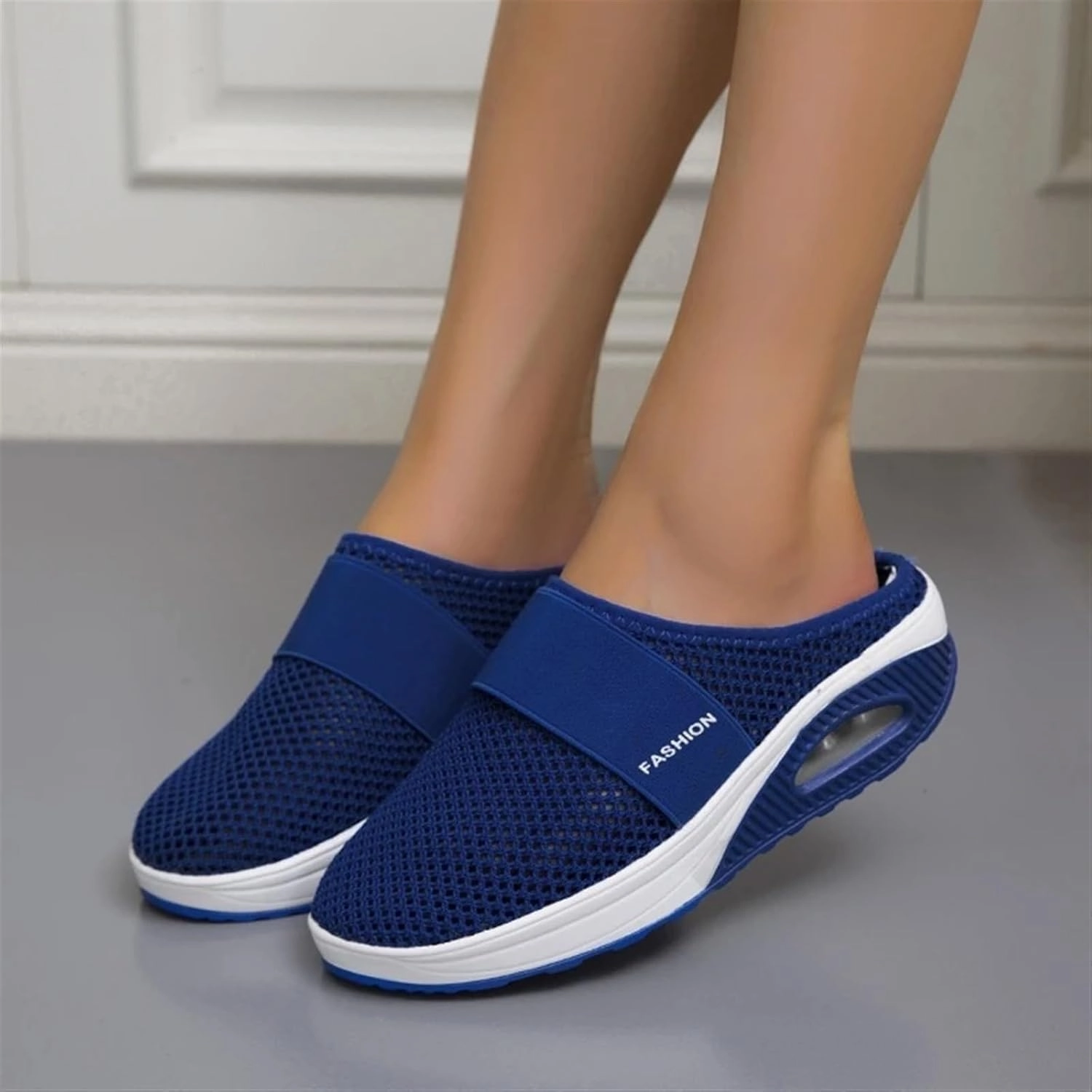 Tennis Shoes Puma Mules Shoes for Women Backless Walking Sneakers Mesh Air Cushion Orthopedic Diabetic Shoes Backless Breathable Arch Support Sandals Outdoor Slippers Wide Width Clogs