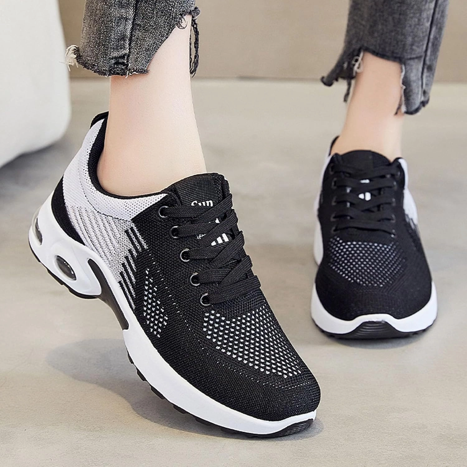 Musabela Orthopedic Shoes for Women Comfortwear Ortho Shoes for Women Plantar Fasciitis Walking Tennis Shoe Arch Support Air Cushion Running Shoe Mesh Breathable Gym Work Fashion Stretch Sneakers K-swiss Hypercourt Express 2 Tennis Shoe