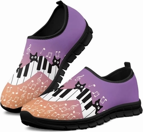 Silicone Climbing Non Slip Grip Music Walking Shoes for Women,Low Top Casual Sneaker Light Weight Road Running Shoes Breathable Teenis Workout Sneakers