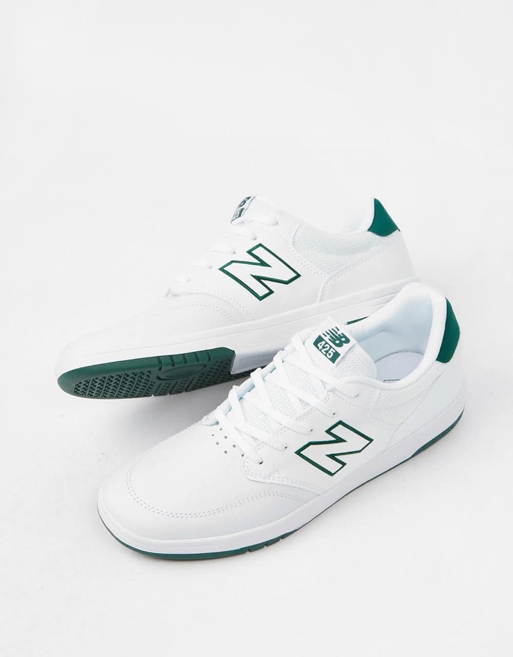 New Balance Numeric 425 Skate Shoes - White/Green Skate Shoes Arch Support