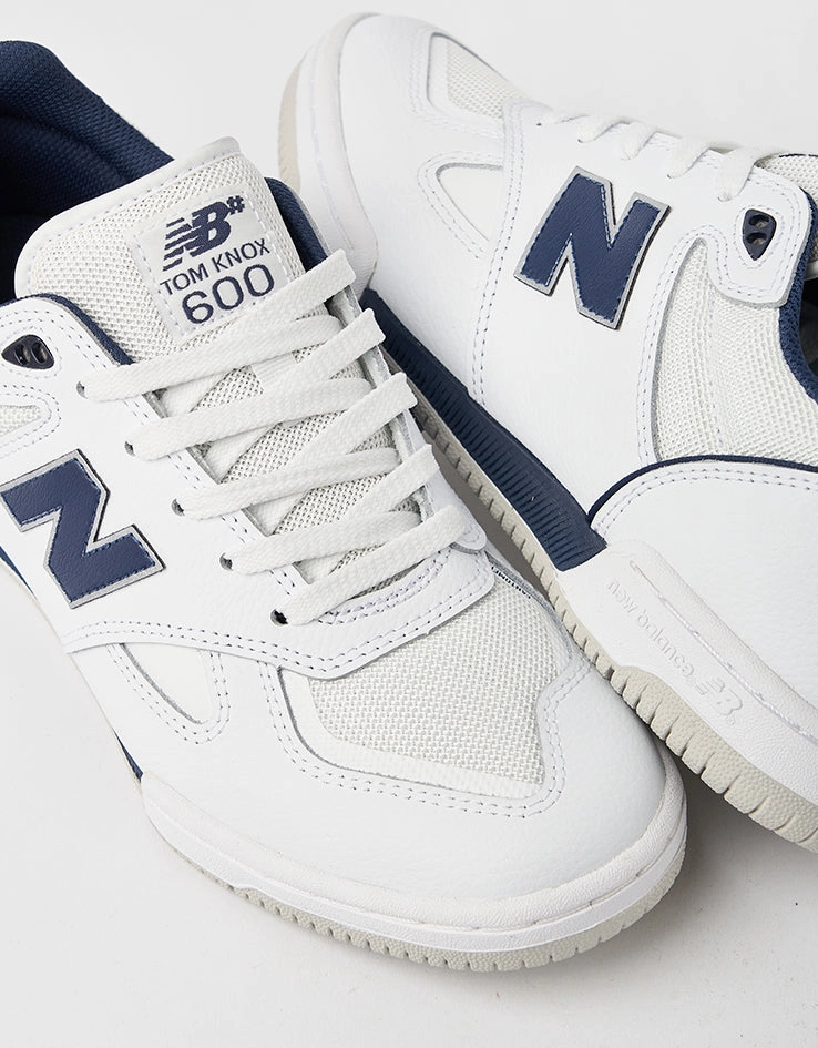 Mint Skate Shoes New Balance Numeric 600 Tom Knox Skate Shoes - White/Navy