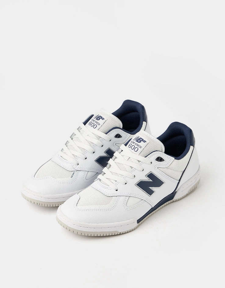 Board Feel Best Skate New Balance Numeric 600 Tom Knox Skate Shoes - White/Navy