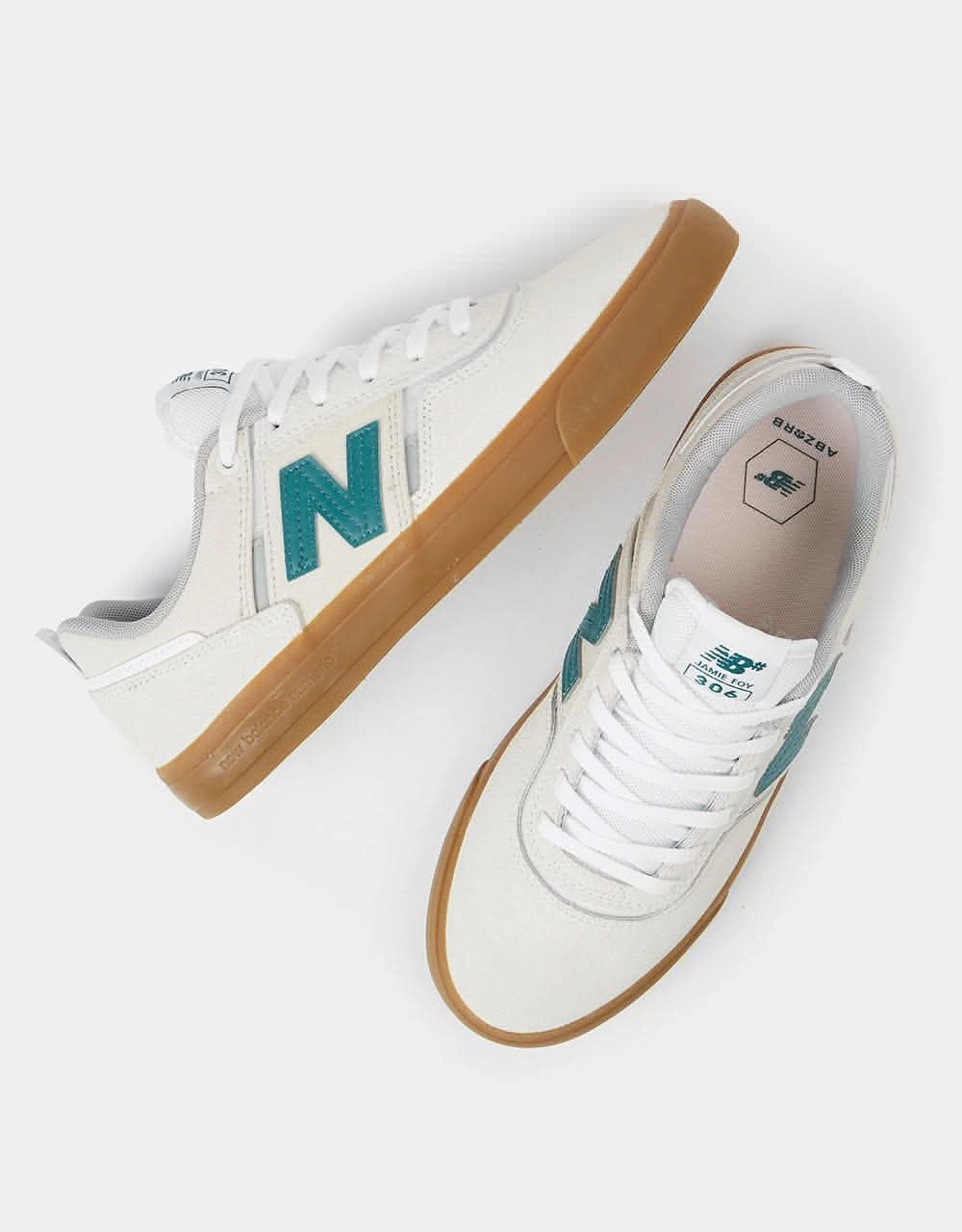 Top Ten Skate New Balance Numeric Jamie Foy 306 Skate Shoes - Sea Salt/Teal