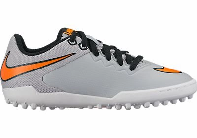 2025 Best Soccer Cleats Nike JR HyperVenom Pro TF Grey/Wh