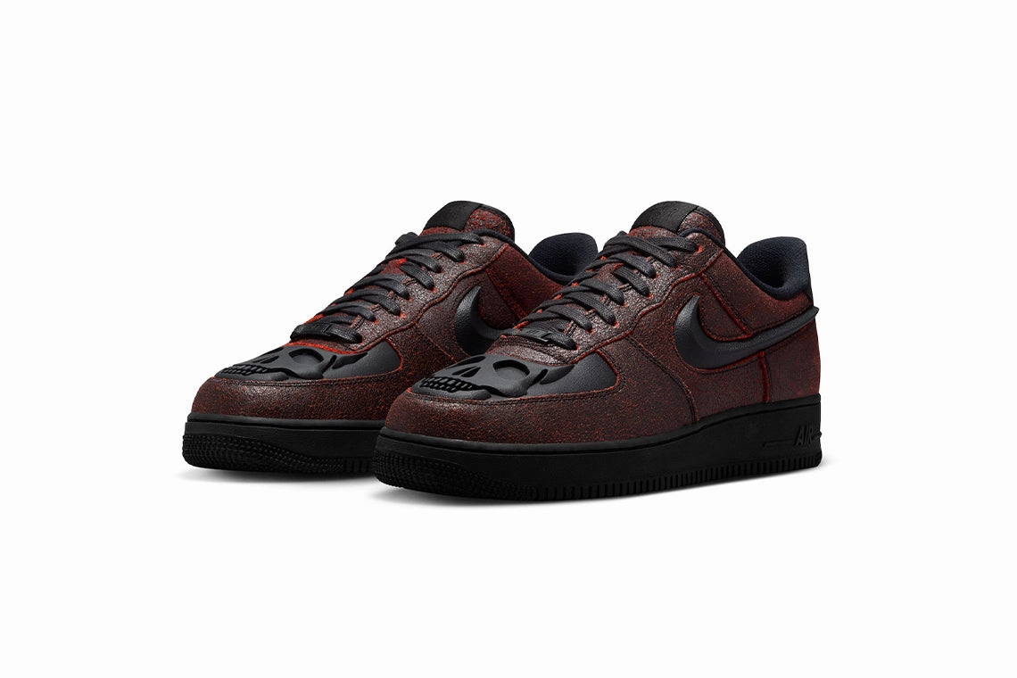 Nike Air Force 1  "Halloween" - Black / Black-Crimson Nike Flex Run Running Shoes