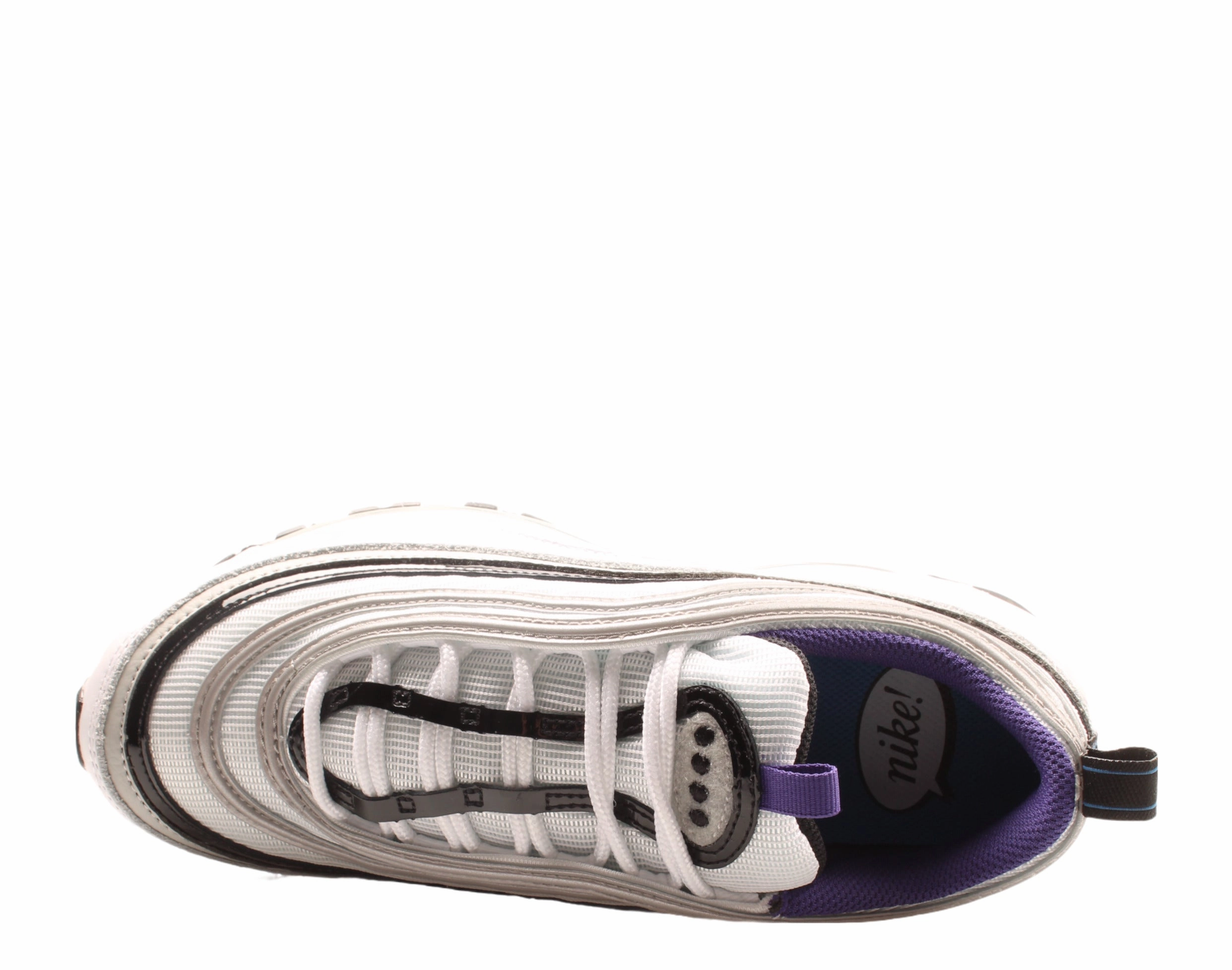 Nike Long Distance Running Shoes Nike Air Max 97 Airmoji White/Court Purple-Black Men's Running Shoes DD9598-100