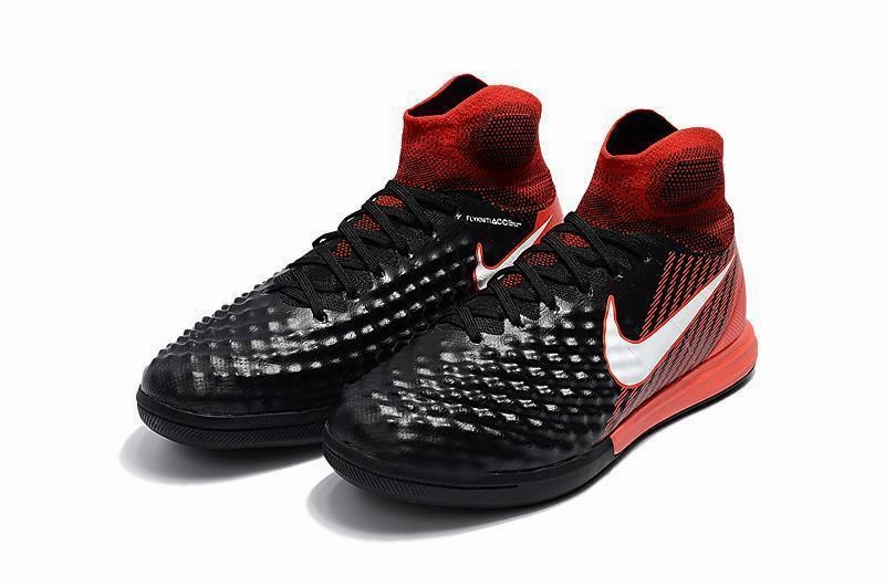 Nike MagistaX Proximo II IC Soccer Shoes Black White Crimson Nike Shoes Mercurial Vapor