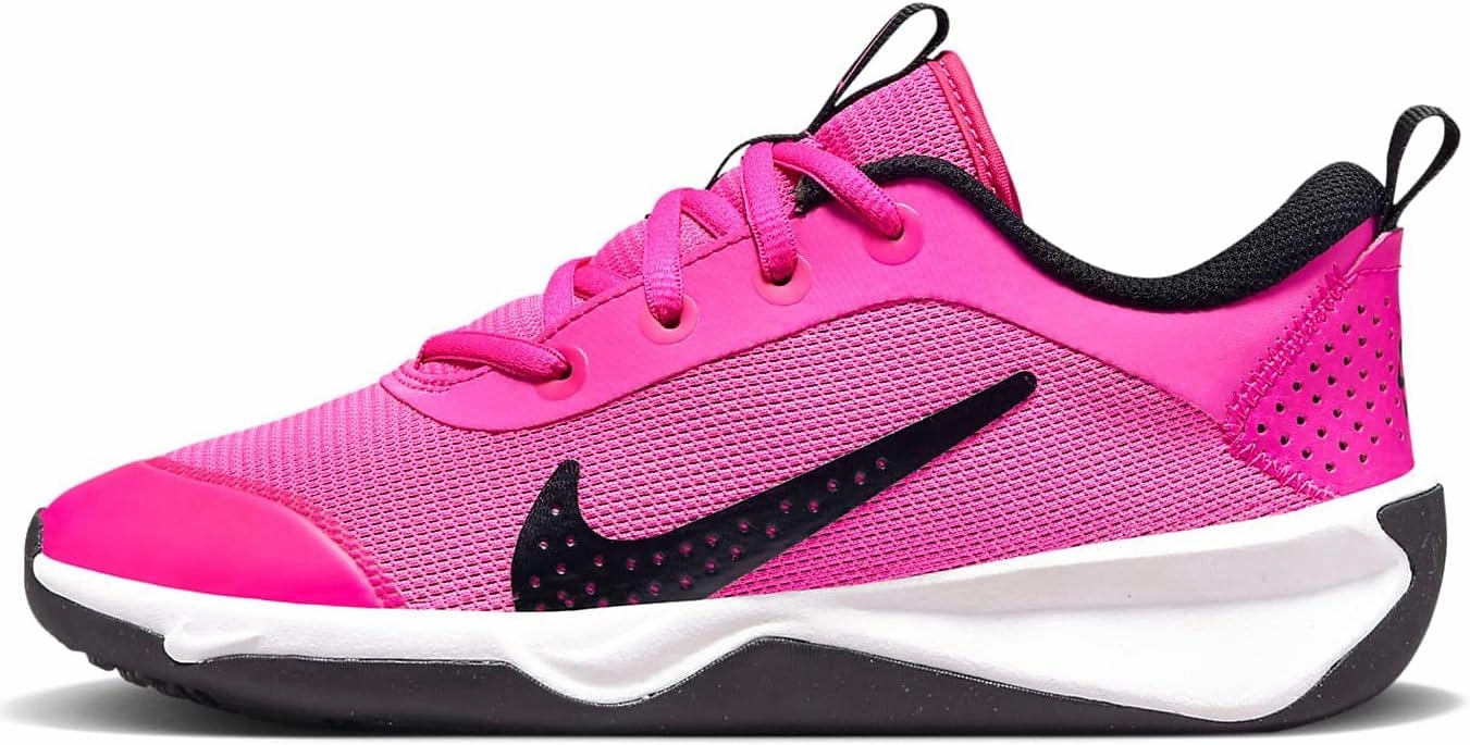 Nike Omni Multi-Court Big Kids' Indoor Court Shoes (DM9027-602, Laser Fuchsia/Black-White) Size 3.5 Crazyflight Volleyball Shoe