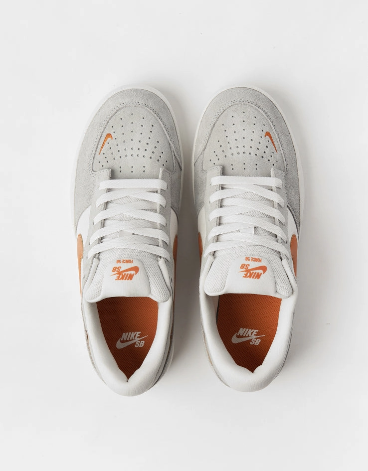 Nike SB Force 58 Skate Shoes - Platinum Tint/Monarch-Wolf Grey Nike Livestrong Shoes