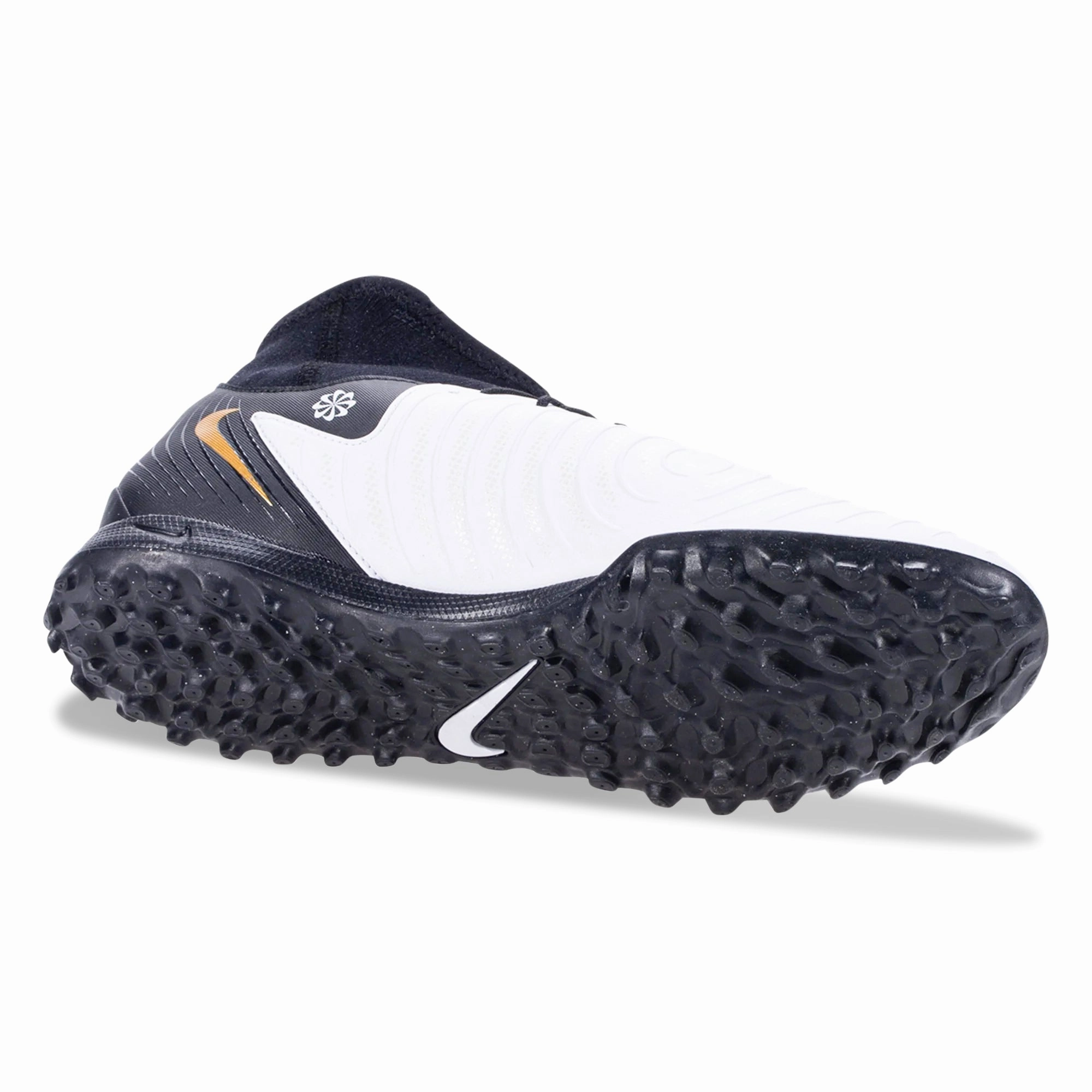Nike Mesh Shoes Nike Phantom Luna II Academy Turf Soccer Shoes (White/Black/Metallic Gold Coin)