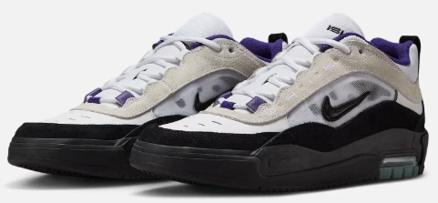 Nike SB - Air Max Ishod Shoes | White Black Purple Nike Shoe Promo Codes