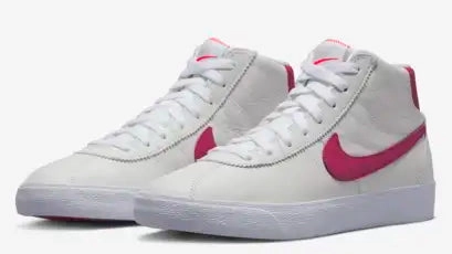 Nike SB - Women's Bruin Hi Premium ISO Shoes | White Sweet Beet Nike Vintage Shoes