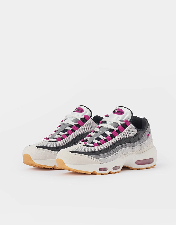 Nike Distance Running Shoes Nike SB Air Max 95 Skate Shoes - Summit White/Cactus Flower-Photon Dust