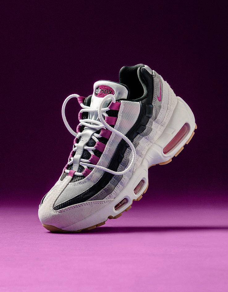 Nike Shoes Neon Orange Nike SB Air Max 95 Skate Shoes - Summit White/Cactus Flower-Photon Dust