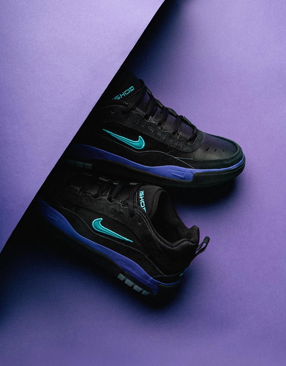 Nike Renew Elevate Iii Basketball Shoes Nike SB Air Max Ishod Skate Shoes - Black/Dusty Cactus-Black-Persian Violet