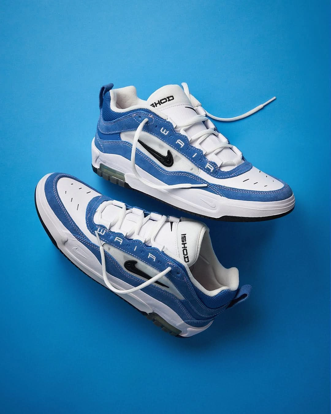 Nike SB Air Max Ishod Skate Shoes - Star Blue/Black-White-Med Soft Pink Ugly Nike Shoes