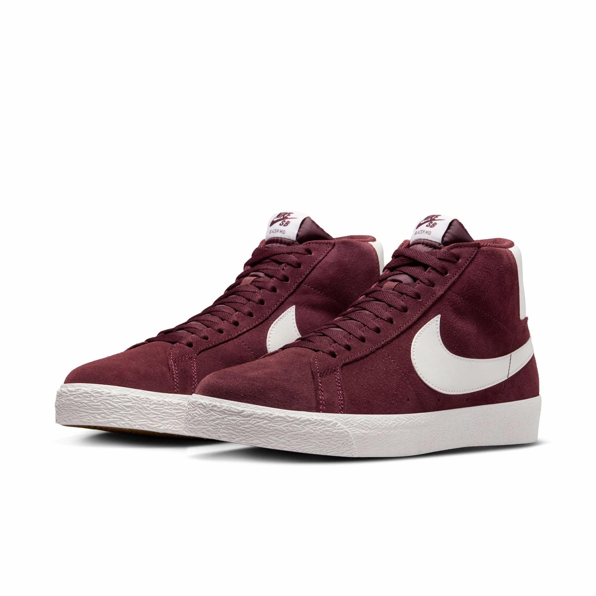 New Nike Track Shoes NIKE SB BLAZER MID BURGUNDY CRUSH / SUMMIT WHITE