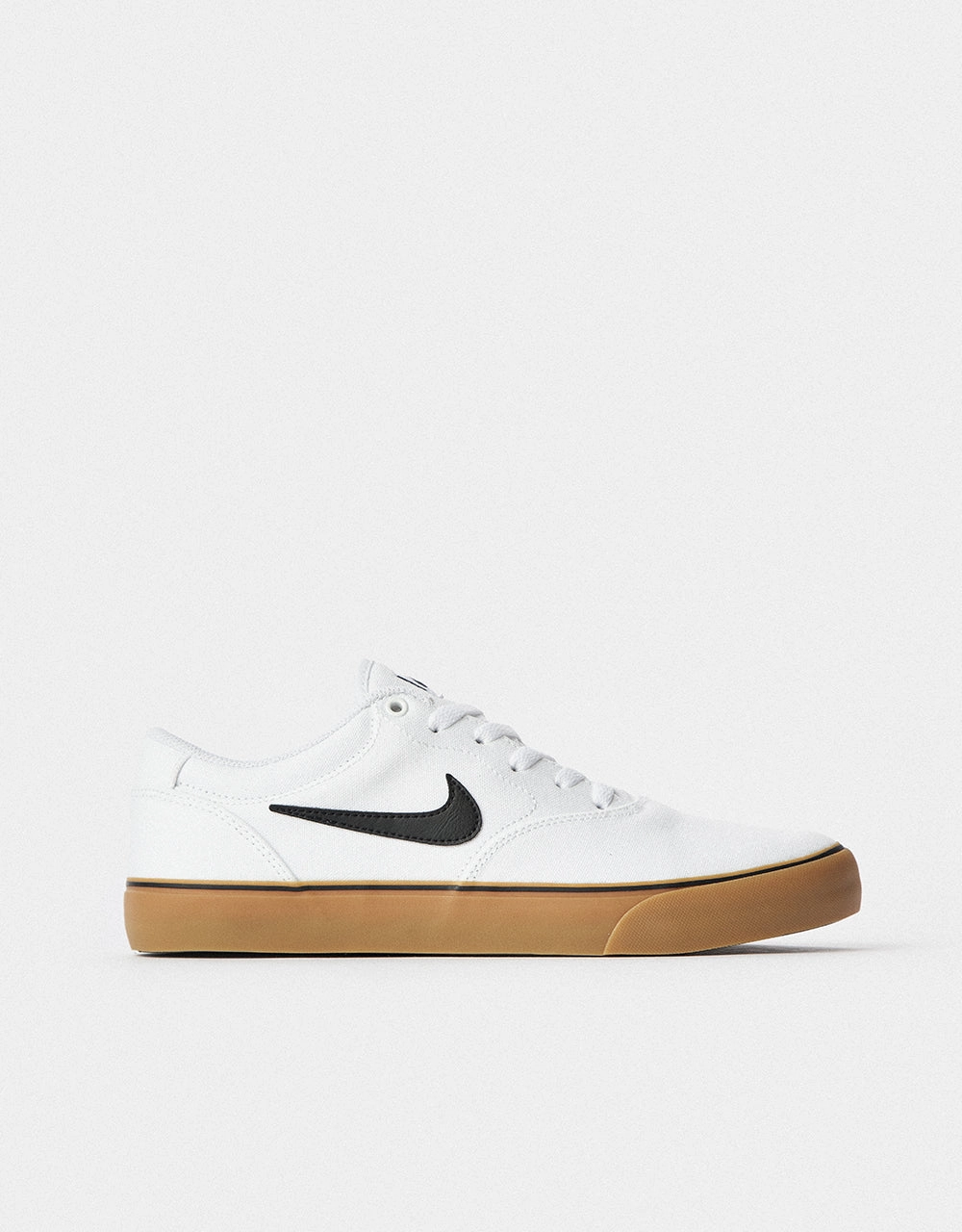 Nike SB Chron 2 Canvas Skate Shoes - White/Black-White-Gum Light Brown Nike Shoe Making Process