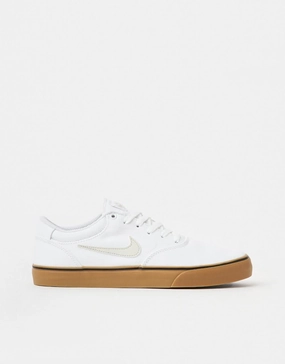 Sales On Nike Shoes Nike SB Chron 2 Canvas Skate Shoes - White/Light Bone-White-Gum Light Brown