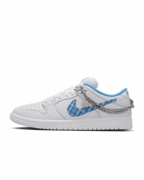 Nike SB Dunk Low Pro - (Nicole Hause) White and University Blue Nike Back To The Future Shoes
