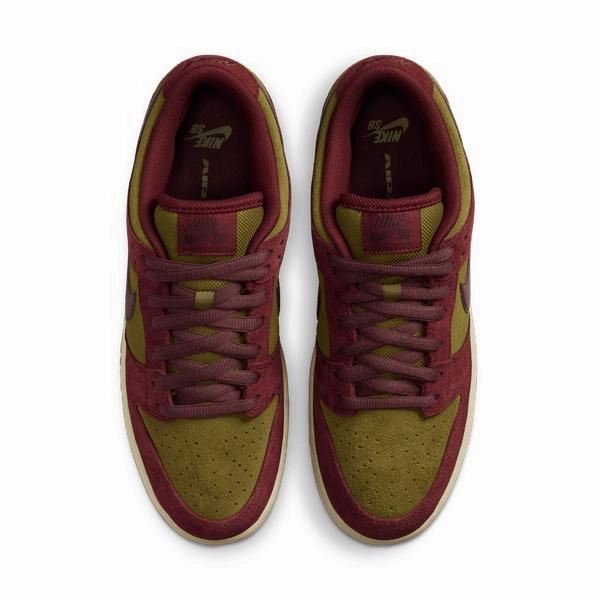 Nike SB Dunk Low Pro Dark Team Red - Burgundy Crush - Olive Flak Basketball Shoes Sale Nike