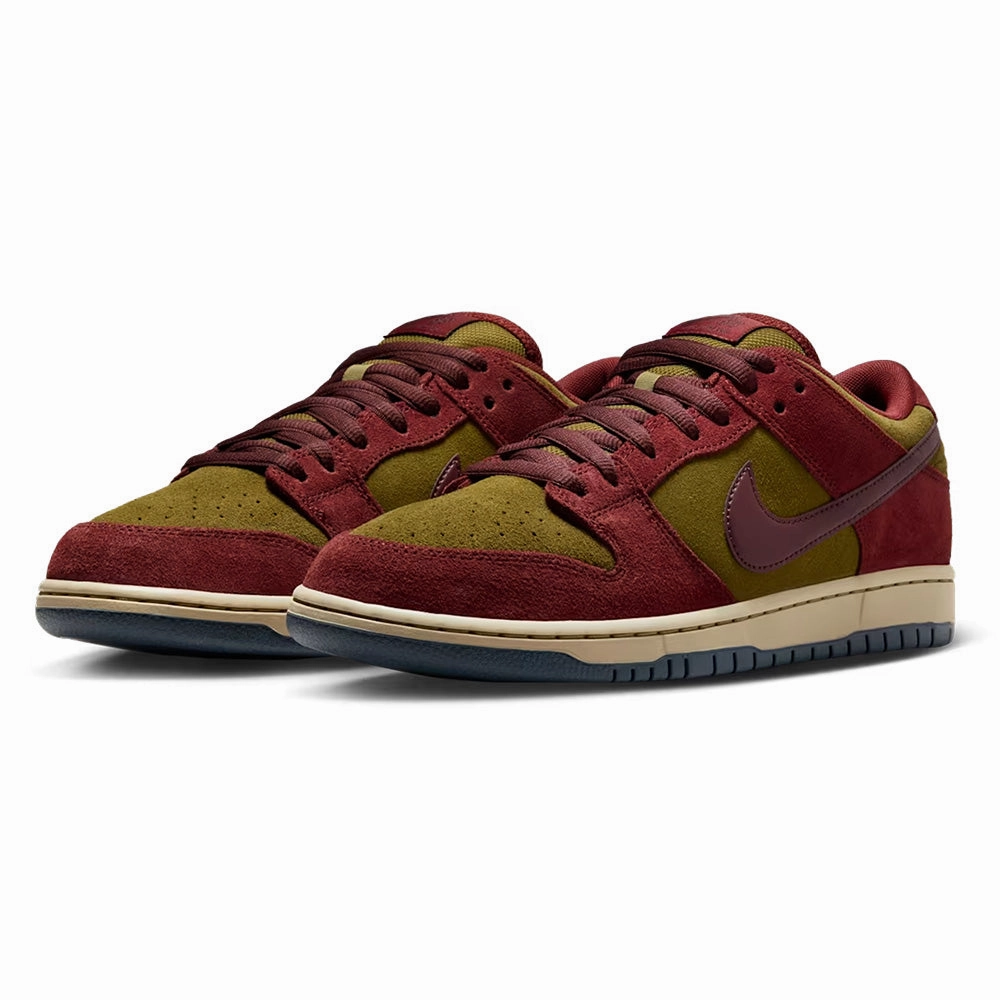 NIKE SB DUNK LOW PRO DARK TEAM RED / OLIVE FLAK Nike Kd Basketball Shoe