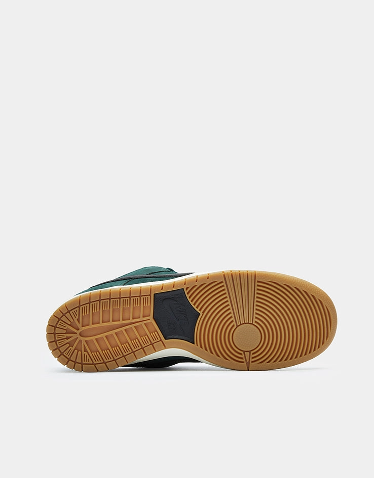 Nike Gym Shoe Nike SB Dunk Low Pro ISO Skate Shoes - Deep Fir/Black-Fir-Sail