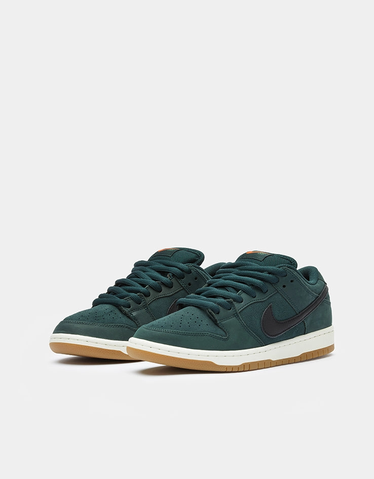 Nike SB Dunk Low Pro ISO Skate Shoes - Deep Fir/Black-Fir-Sail Nike Water Resistant Running Shoes