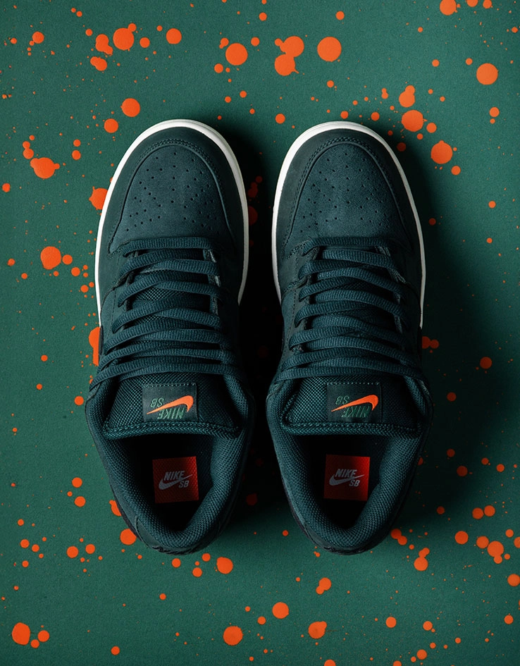 Nike Shoes At Nike Outlet Nike SB Dunk Low Pro ISO Skate Shoes - Deep Fir/Black-Fir-Sail
