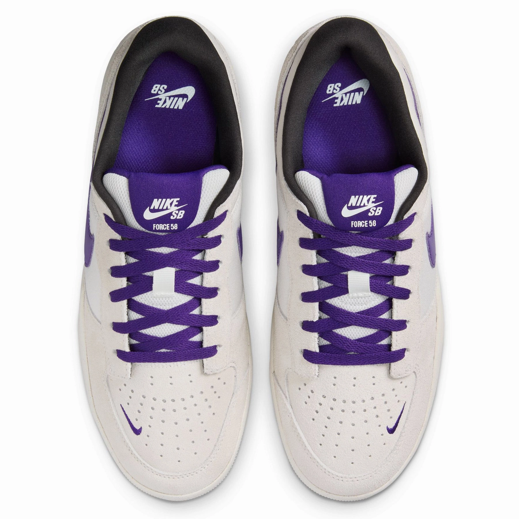 Nike SB Force 58 Phantom/Summit White/Dark Smoke Grey/Court Purple Oklahoma Sooners Nike Shoes