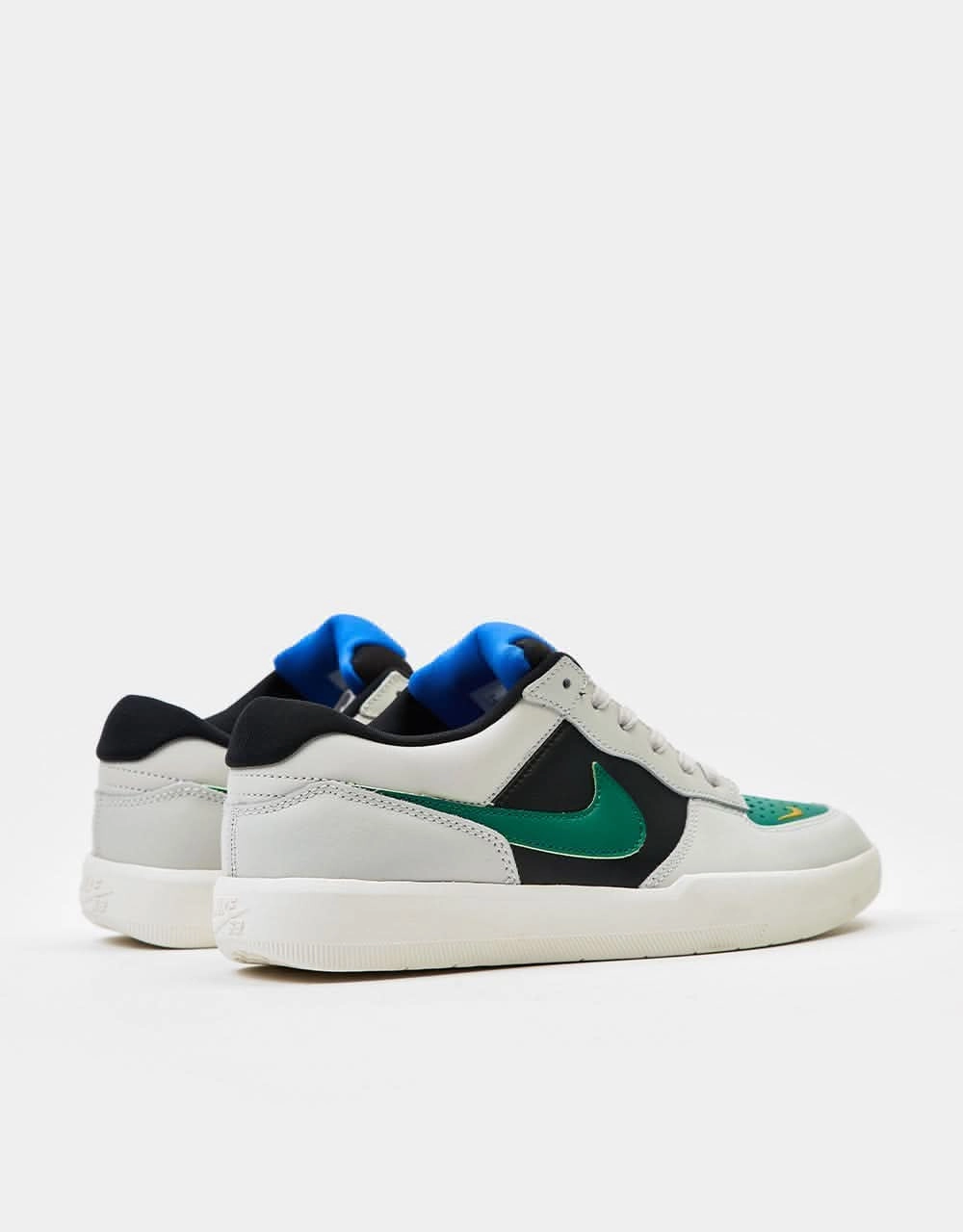 Football Nike Turf Shoes Nike SB Force 58 Premium L Skate Shoes - Lt Bone/Malachite-Black-Sail-Racer Blue-Univ Gold