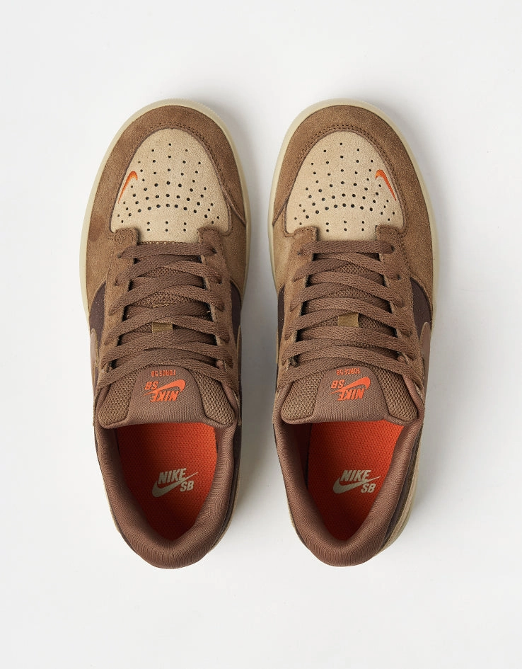 Nike SB Force 58 Skate Shoes - Baroque Brown/Mosswood Brown Extra Spikes For Nike Track Shoes