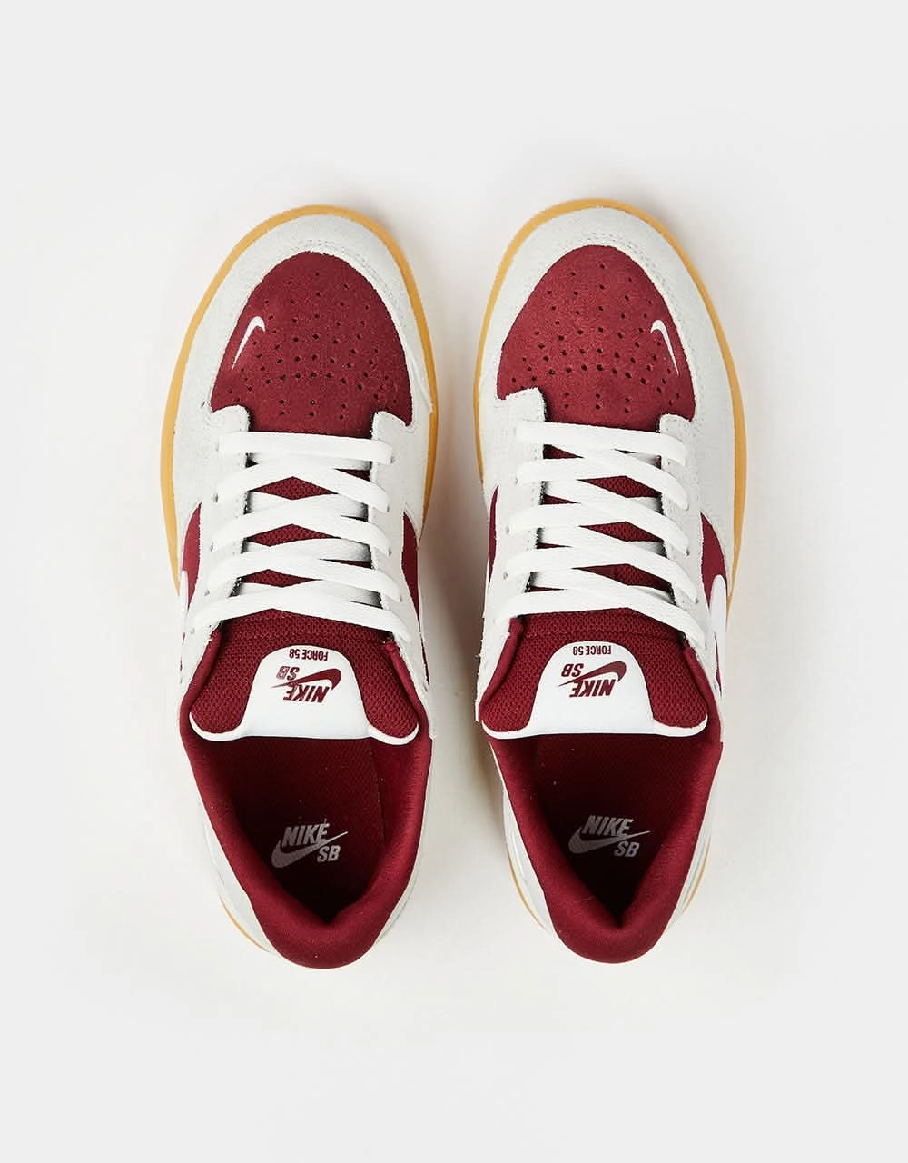 Nike SB Force 58 Skate Shoes - Team Red/White-Summit White-Gum Lt Brown Really Expensive Nike Shoes