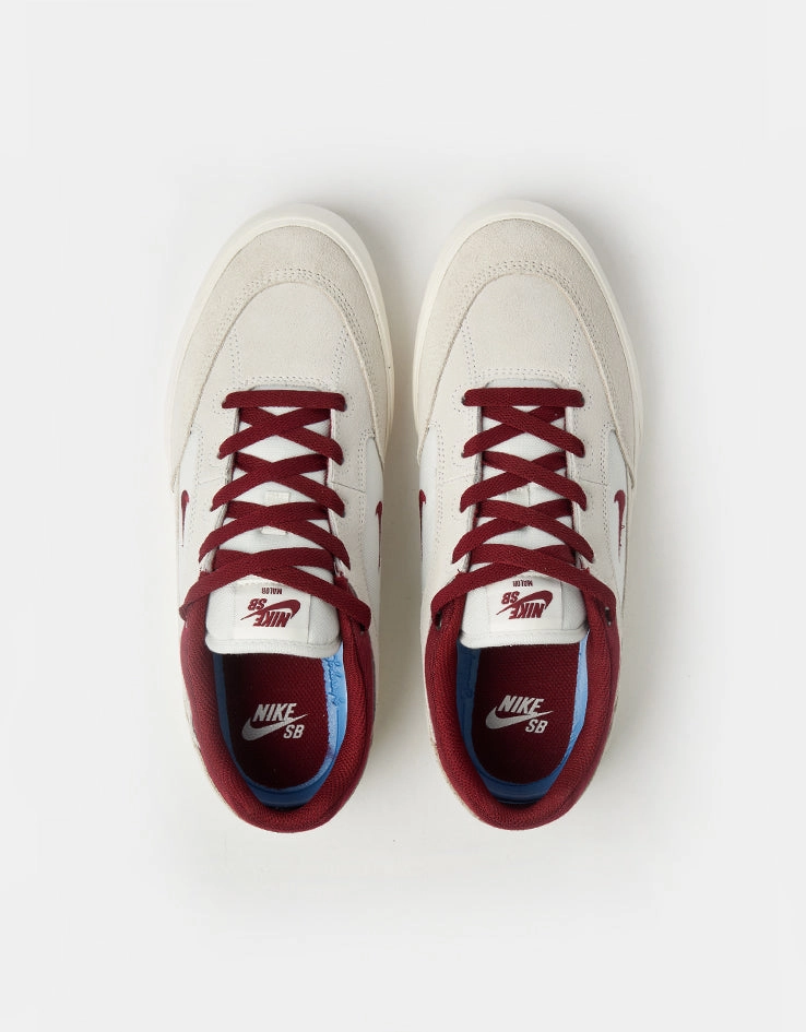 Best Nike Athletic Shoes Nike SB Malor Skate Shoes - Summit White/Team Red-Phantom-Sail