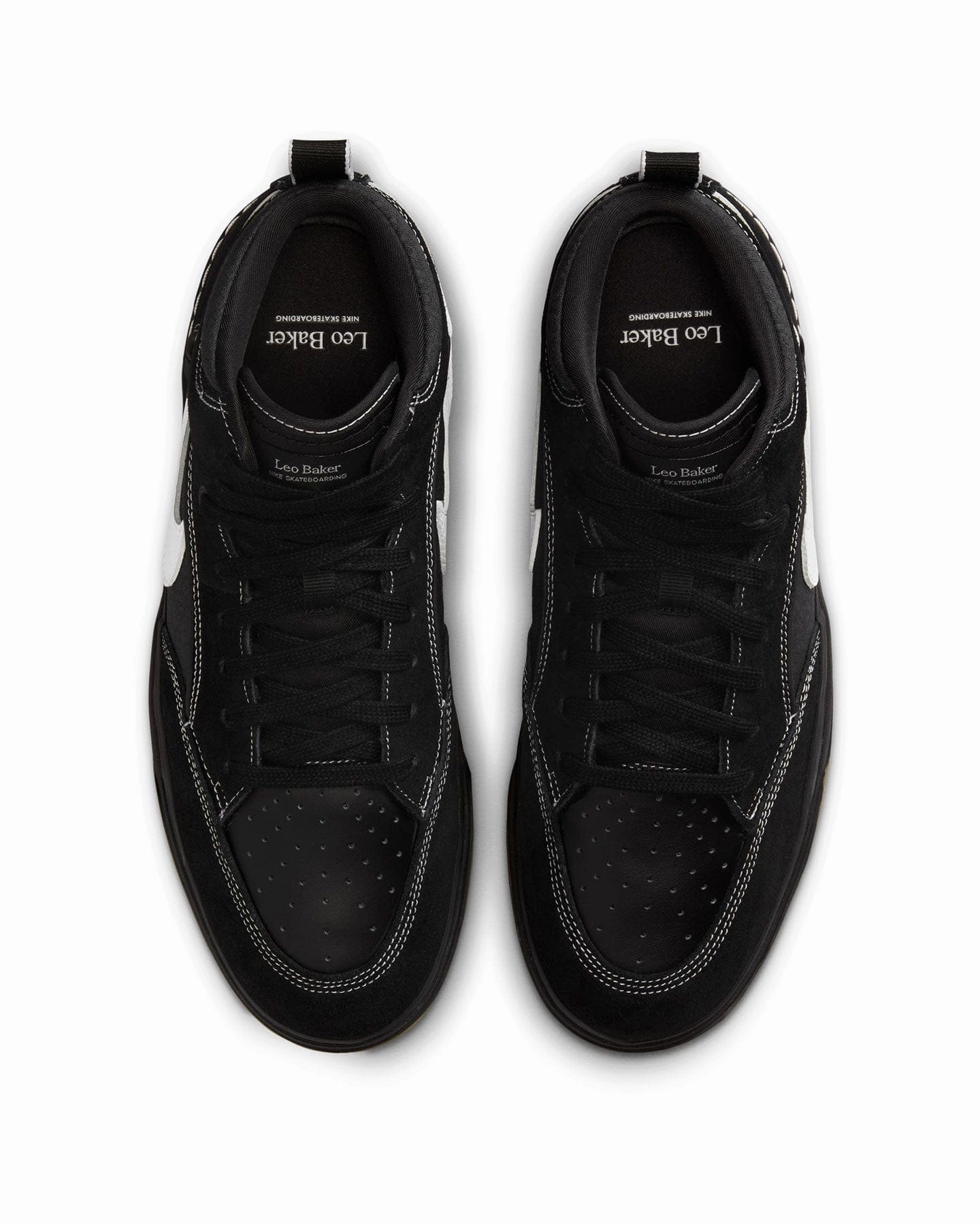 Nike SB React Leo - Black / White - Black / Gum Nike Freestyle Shoes