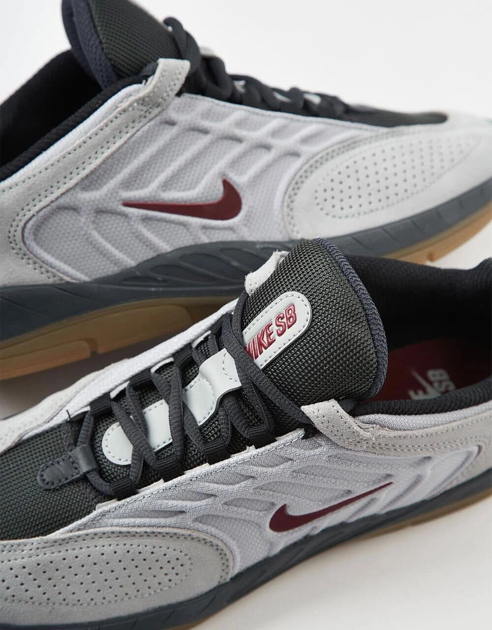 Nike SB Vertebrae Skate Shoes - Lt Smoke Grey/Dark Team Red Cool Nike Running Shoes