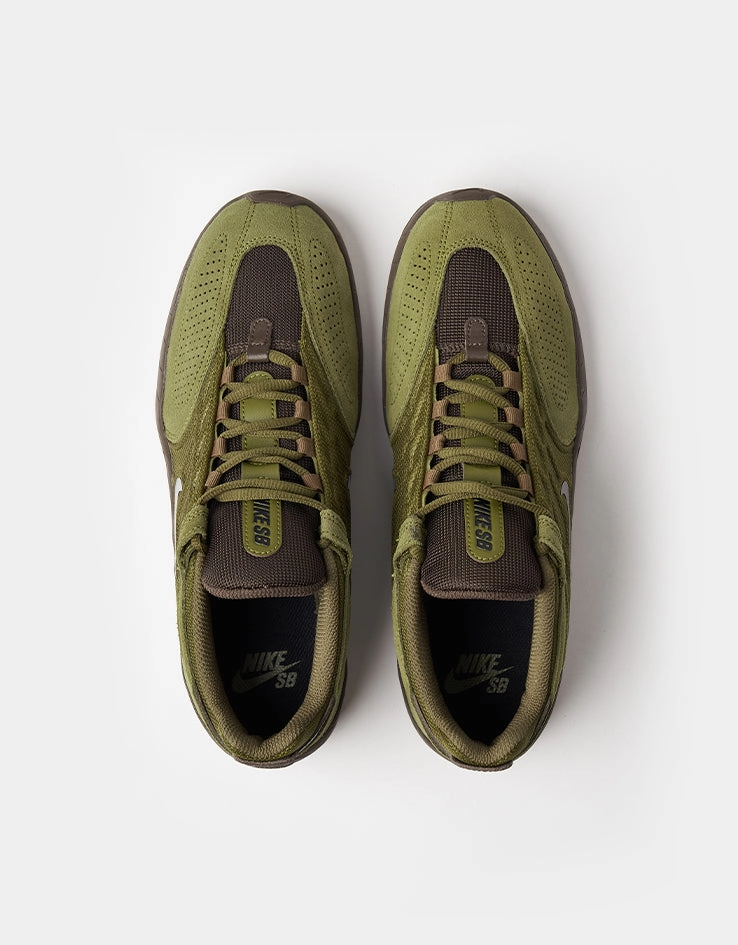 Nike SB Vertebrae Skate Shoes - Olive Flak/Black-Baroque Brown Nike Self Lacing Shoes Back To The Future